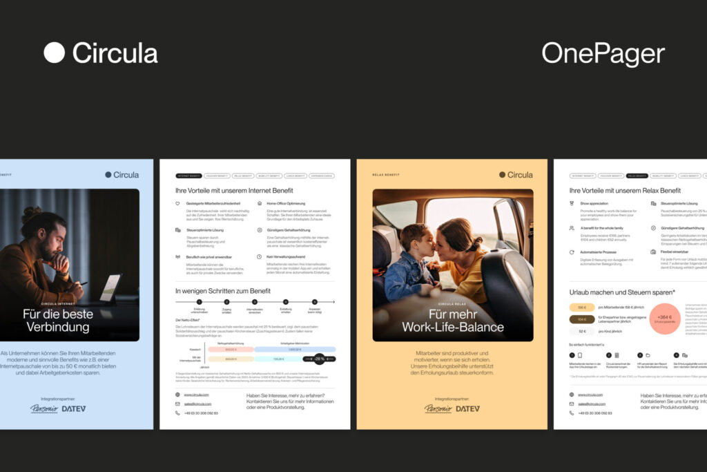 Circula OnePager-Vorlagen im neuen Corporate Design